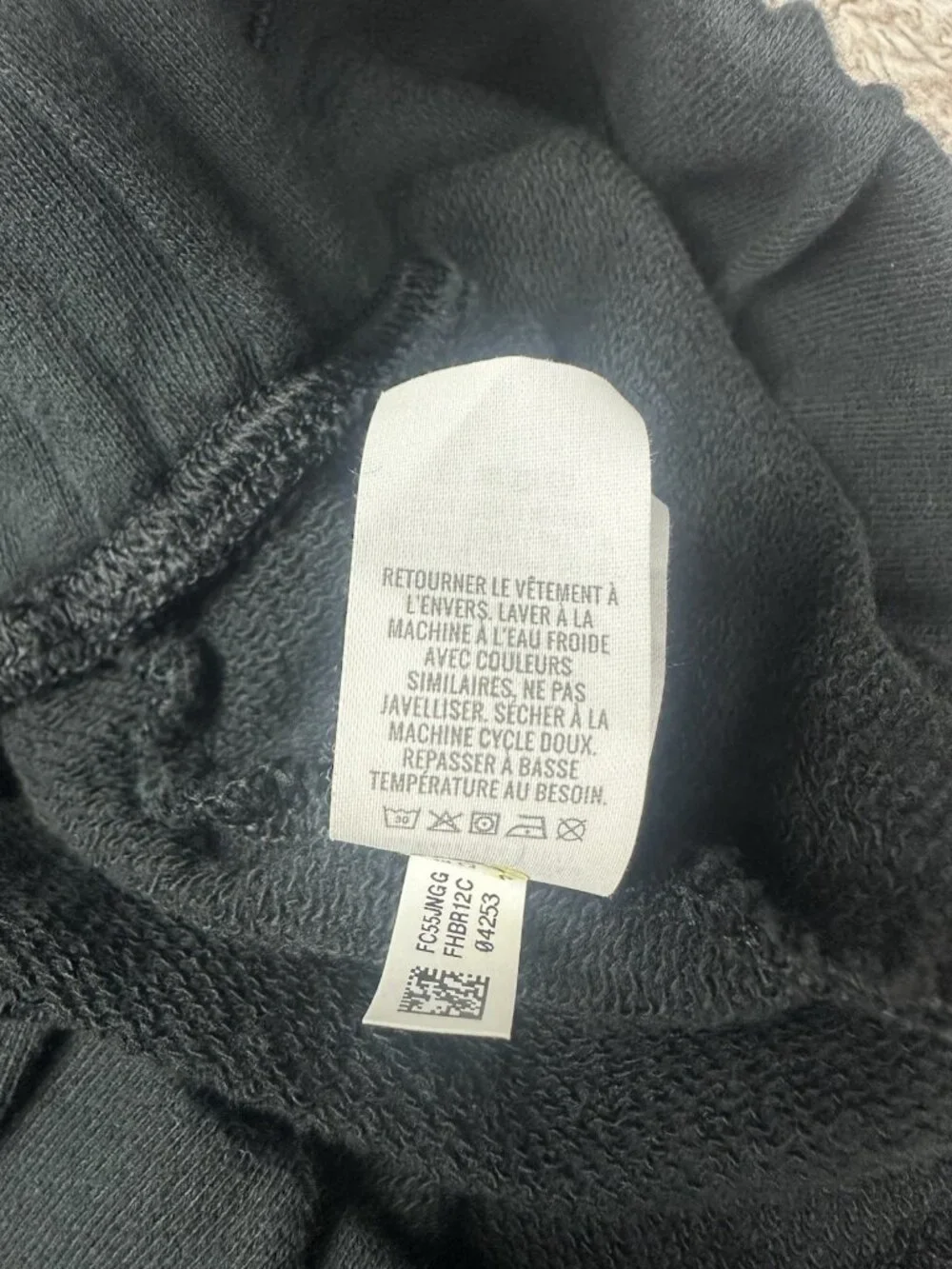 NWOT Aerie Black High Waisted Fleece Lounge Shorts Pockets Size Large L